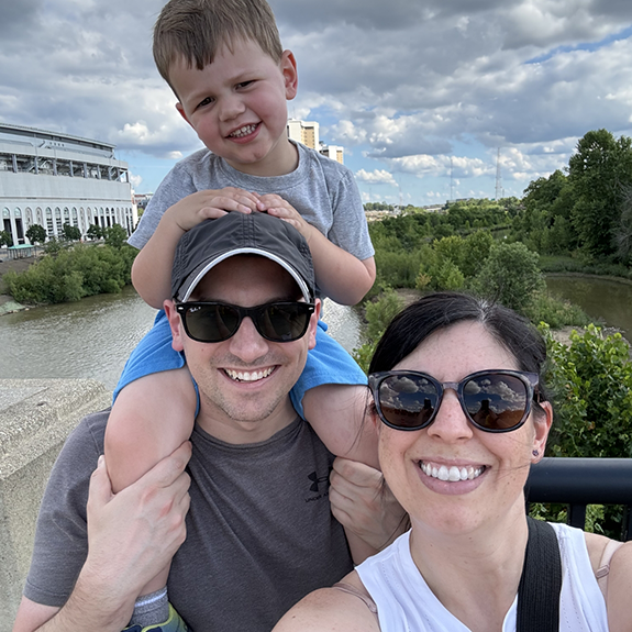 Dr Glynn with family during a vacation photo