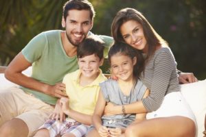 family wearing shorts